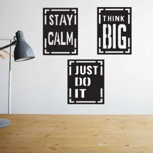 Wooden 3D Motivational Quotes Frames for Wall Decor Positive Energy Black