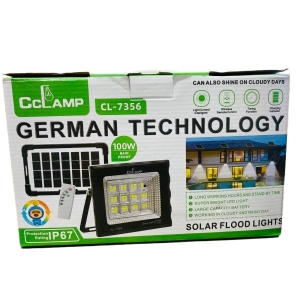 Cclamp 100W Mini Super Bright Solar Powered Flood Light