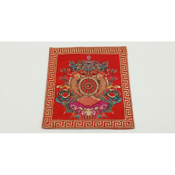 22x22cm Tibetan Brocade Altar Cloth with Embroidery - Ideal for Ritual Instruments - Image 3