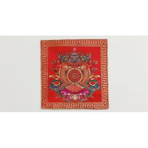 22x22cm Tibetan Brocade Altar Cloth with Embroidery - Ideal for Ritual Instruments