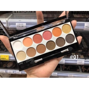 Odbo 12 color eyeshadow palette OD210 No-01 With Free Lipliner By Genuine Collection