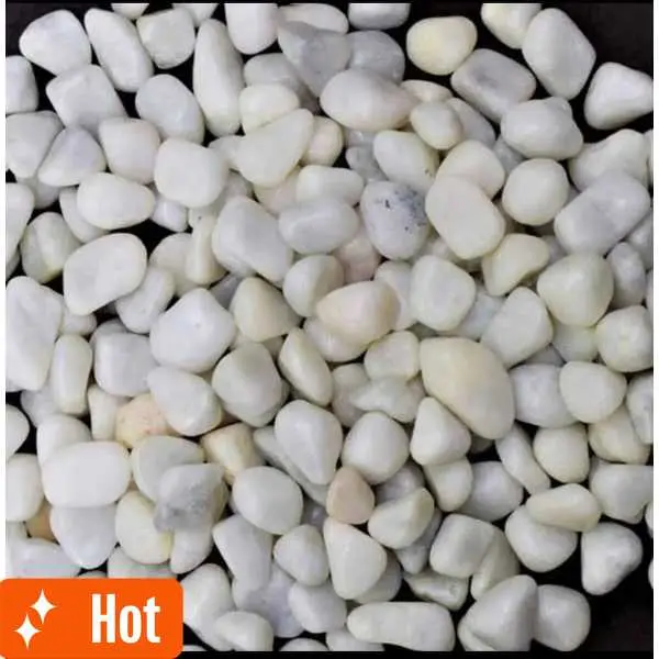 1 Kg White Stone Pebbles For Aquarium And Garden Decoration Natural White Polished Stones - Decorative Stones | - Image 2
