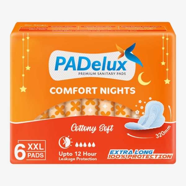 PADelux Sanitary Pads Comfort Nights 6pcs Set of 6 + PADelux Pantyliners 155mm 20 Liners Set of 6 - Image 2