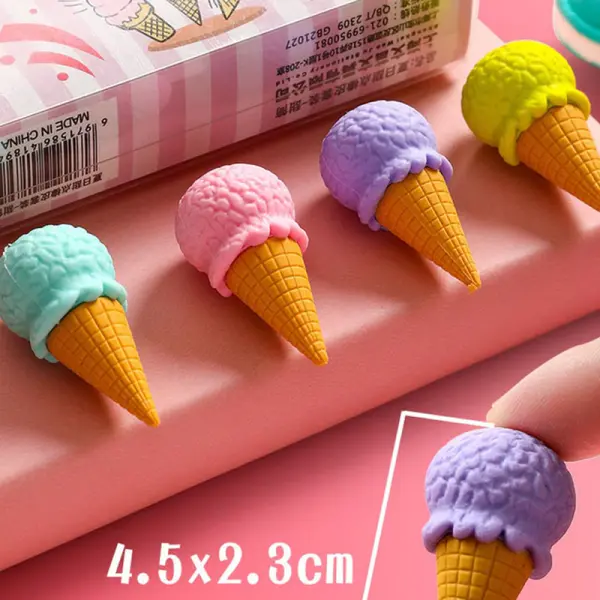 KOJA Korean Pencil Erasers Assorted Food Cake Dessert Puzzle Toys Erasers For Kids Different Style - Image 2