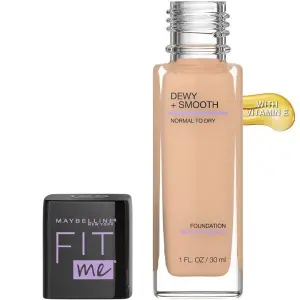 Maybelline Fit Me Dewy + Smooth Foundation with SPF 18 for Normal to Dry Skin 30ml by Genuine Collection