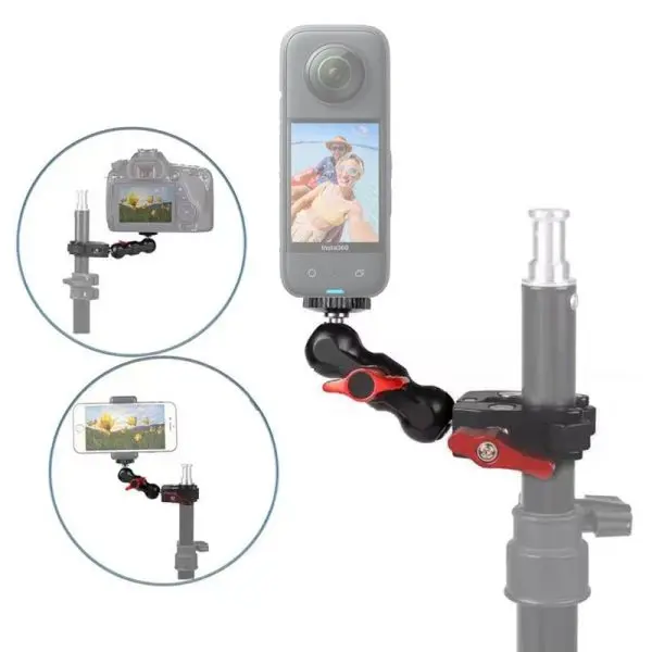 Camera Magic Arm 360° Ball Head with Crab Claw Clip Universal Monitor Bracket BallHead Clamp Super Holder Stand - Image 3