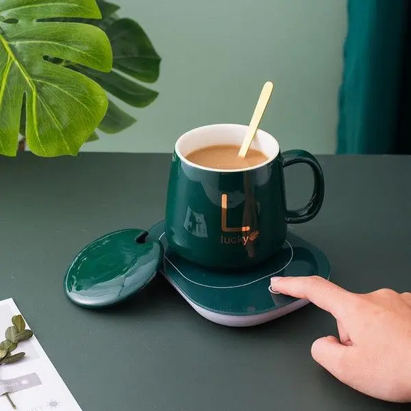 Tea Cup Warmer 220V Electric Warmer Heater Tea Coffee Mug Mats Pads 60 Degrees Thermostatic - Image 2