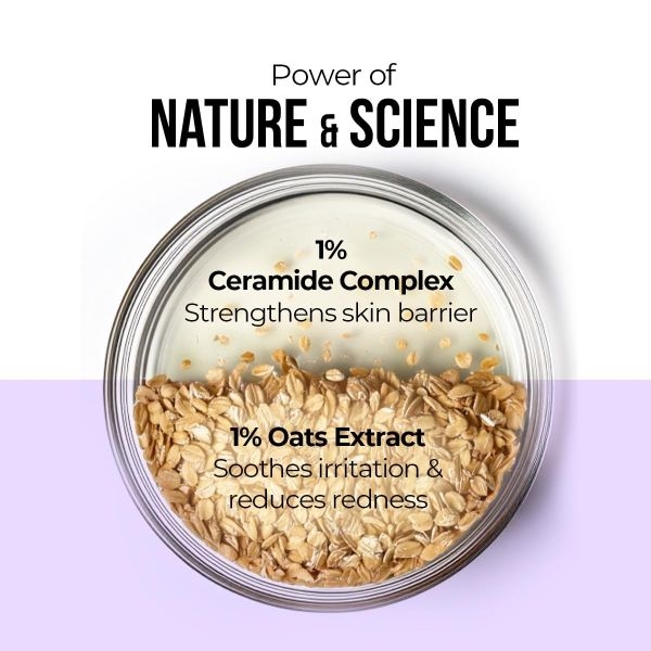 Dr. Sheth's Oats & Ceramide Spf 50+ Pa++++ | Oil-Free Sunscreen For Sensitive Skin 50g - Image 3