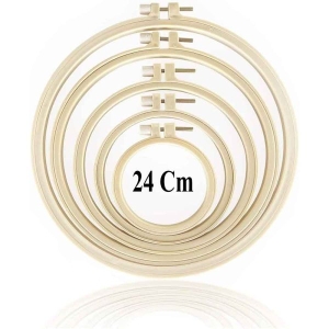 24Cm Embroidery Hoop Ring Frame Adjustable Handy Sewing Circle for Needle Art & Design
