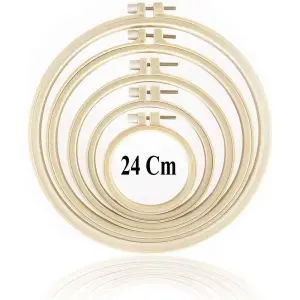 24Cm Embroidery Hoop Ring Frame Adjustable Handy Sewing Circle for Needle Art & Design