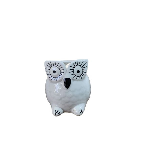 3.5 Inch Cute Owl Shaped Ceramic Pot - Image 2