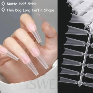 240pcs Box Transparent Matte Full Cover Nail