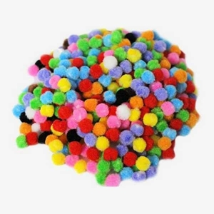 25 Pcs Random Coloured Pom Poms - Kids Crafts