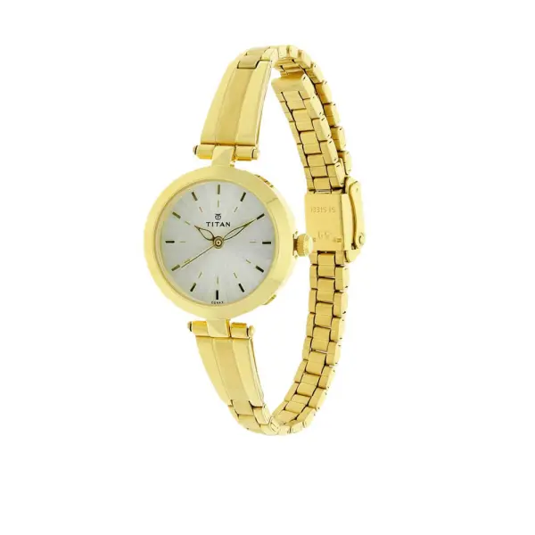 Titan Karishma Champagne Dial Women Watch With Stainless Steel Strap - Image 2