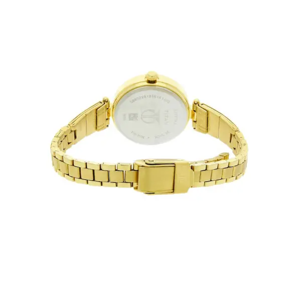 Titan Karishma Champagne Dial Women Watch With Stainless Steel Strap - Image 4