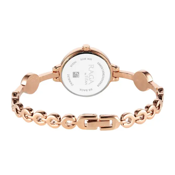 Titan Raga Viva Quartz Analog Rose Gold Dial Metal Strap Watch for Women - Image 6