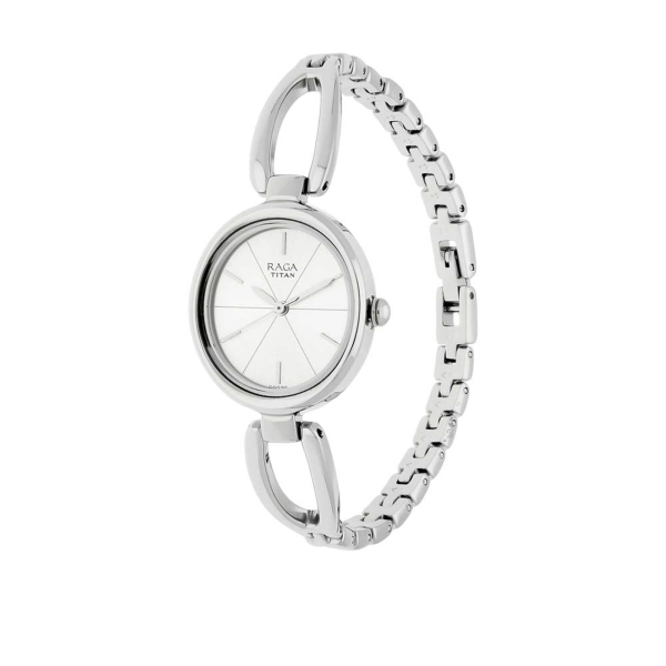 Titan Raga Viva Silver Dial Analog Metal Strap Watch for Women - Image 2