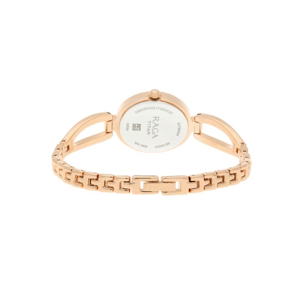 Titan Raga Viva Rose Gold Dial Women Watch With Metal Strap - Image 4