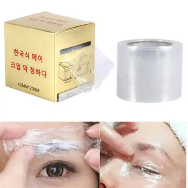 Plastic Wrapper Tattoo Clear Plastic Wrap Preservative Microblading Film for Permanent Makeup Eyebrow Tattoo Accessories Beauty Tool for Salon 200m roll - Image 4