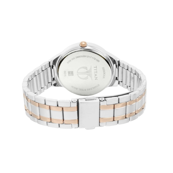 Titan Workwear White Moonphase Stainless Steel Strap watch for Women - Image 5