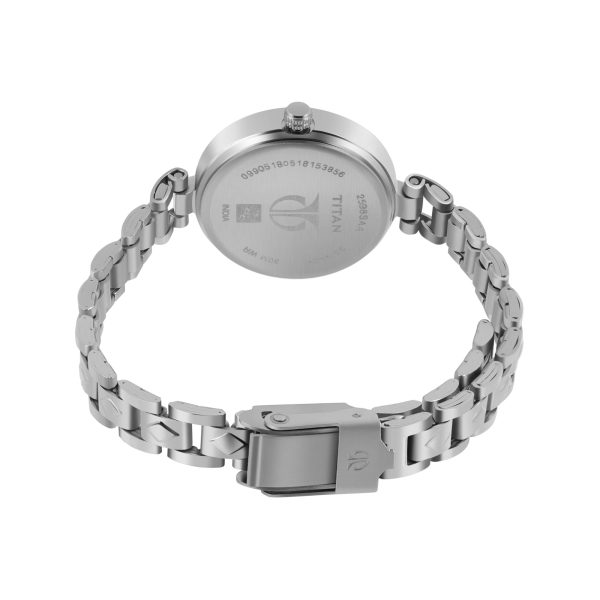 Titan Quartz Analog Silver Dial Stainless Steel Strap Watch for Women - Image 4