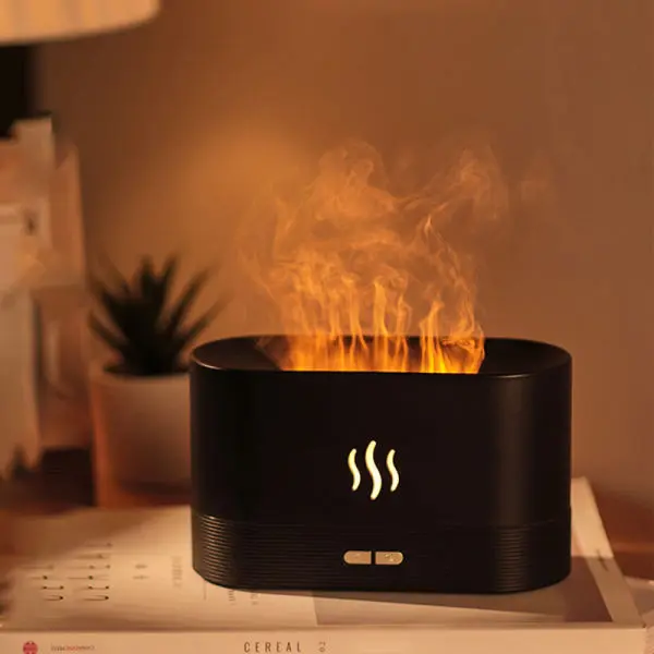 Flame Aroma Diffuser, Flame Diffuser Humidifier with 2 level of brightness adjusment, 180ml Aromatherapy Diffuser with Auto-Off Protection for Spa, Home, Yoga, Office, Bedroom - Image 2