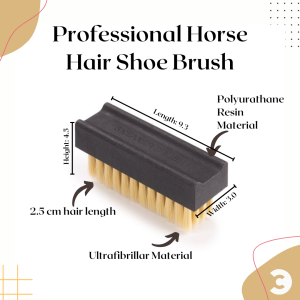 Professional Horse Hair Shoe Brush for Sneaker Cleaning by Comfort Corner