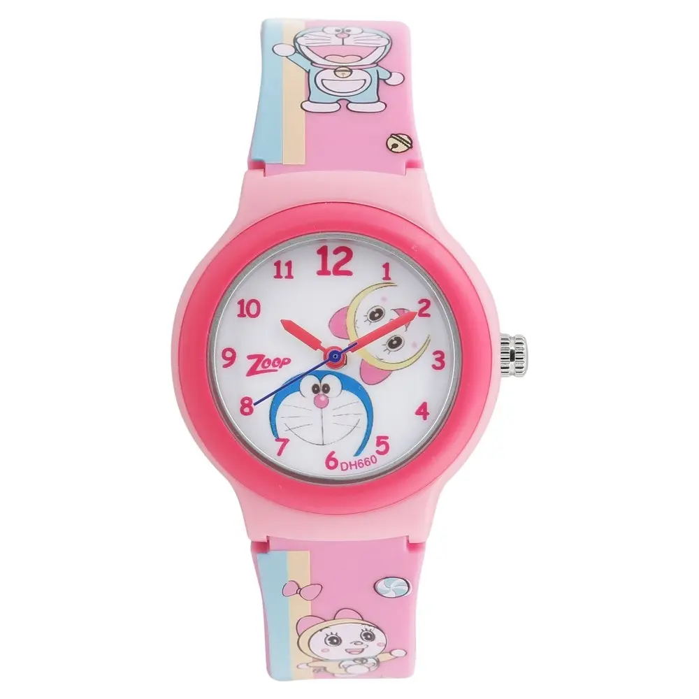 Zoop By Titan Quartz Analog White Dial PU Strap Watch for Kids