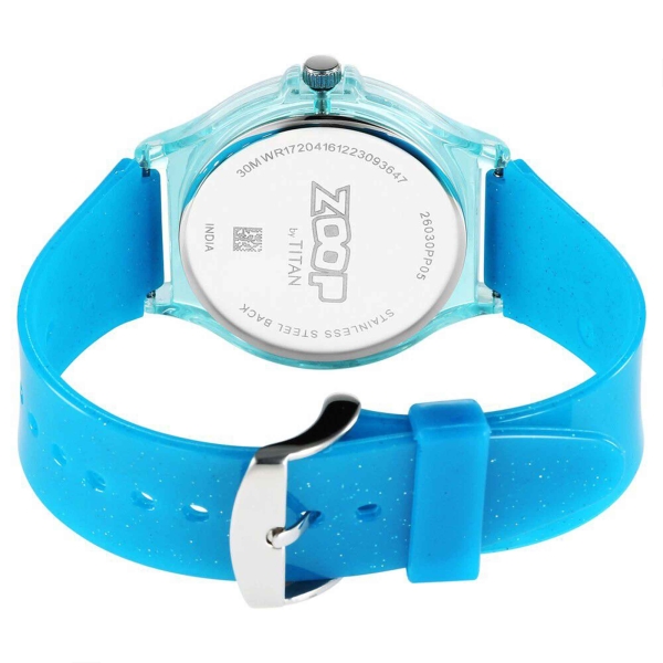 Zoop by Titan Glitter Quartz Analog Grey Dial Polyurethane Strap Watch for Kids 26030PP05 - Image 5