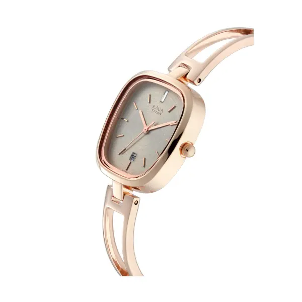 Titan Raga Viva Grey Dial Analog Rose Gold Metal Strap watch for Women - Image 3