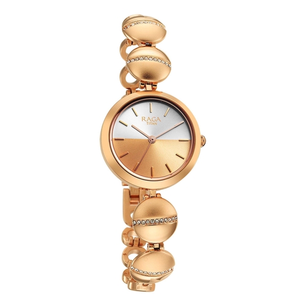Titan Raga Delight Silver Dial Women Watch With Metal Strap - Image 2