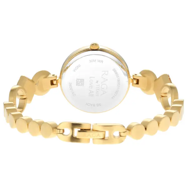 Titan Raga Love All Champagne Dial Analog Metal Strap Watch for Women - Image 4