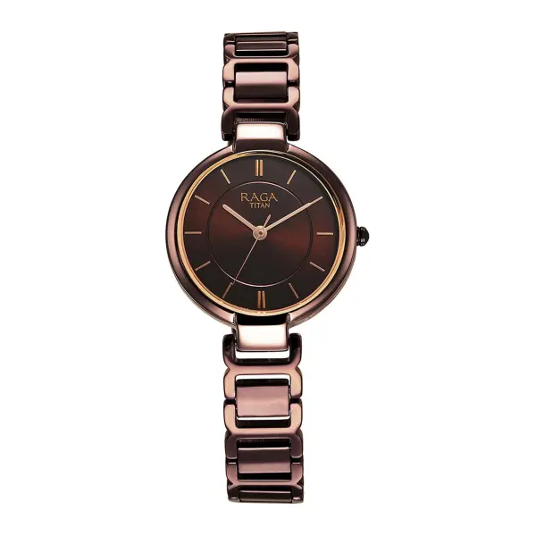 Titan Raga Delight Brown Dial Analog Metal Strap watch for Women - Image 2