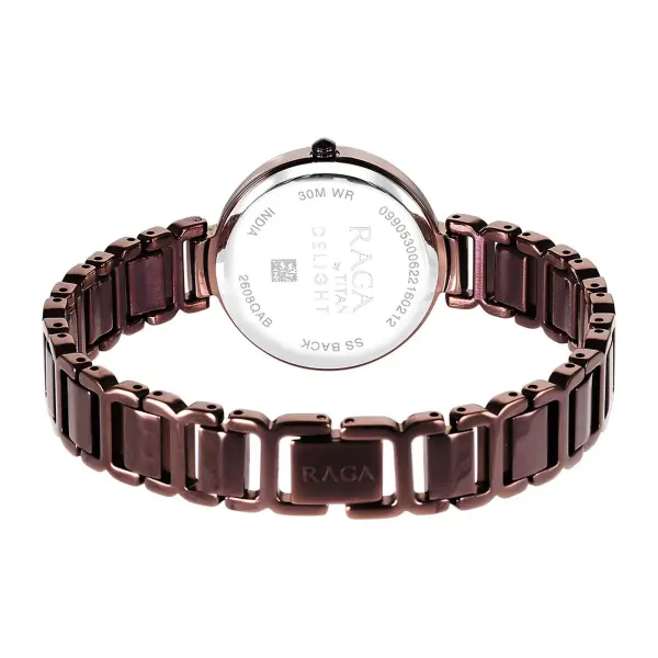 Titan Raga Delight Brown Dial Analog Metal Strap watch for Women - Image 6