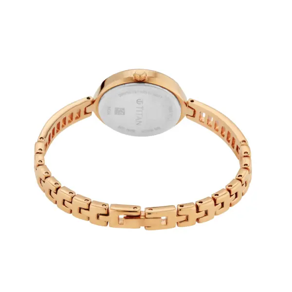 Titan Quartz Analog Silver Dial Metal Strap Watch for Women - Image 5