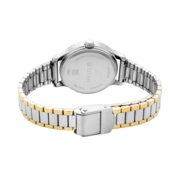 Titan Quartz Analog with Date Silver Dial Metal Strap Watch for Women - Image 5