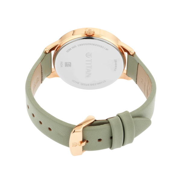 Titan Workwear Grey Dial Analog Leather Strap watch for Women - Image 5