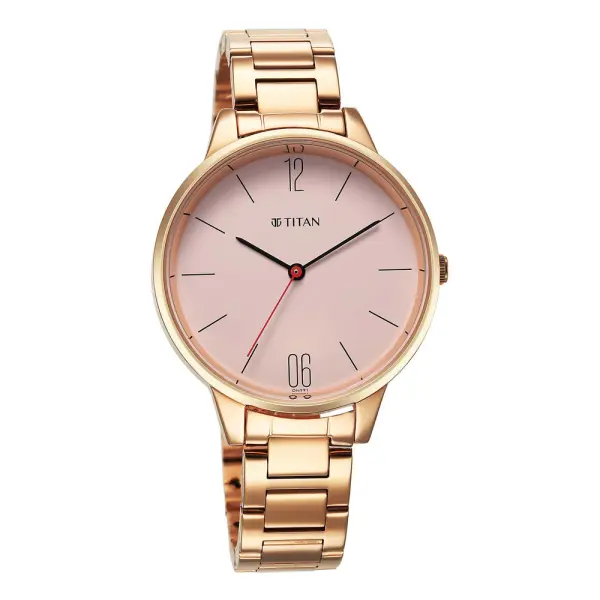 Titan Quartz Analog Rose Gold Dial Watch for Women - Image 3