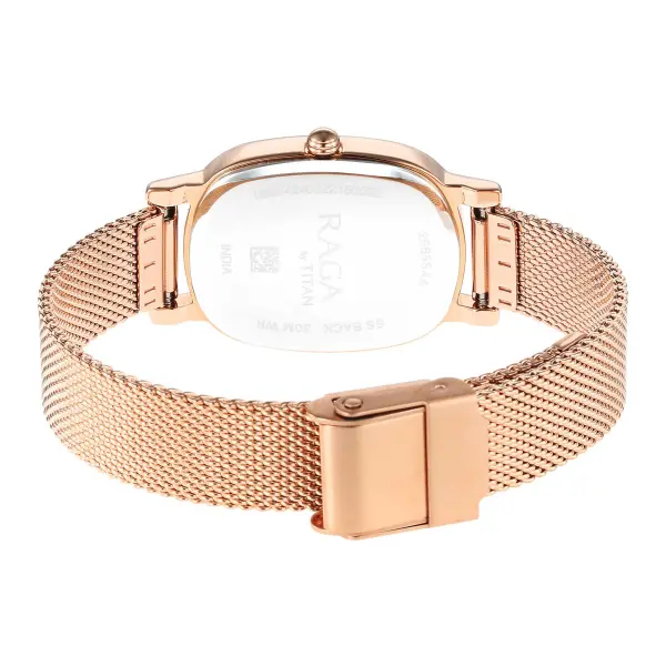 Titan Raga Viva Brown Dial Analog Stainless Steel Strap Watch for Women - Image 5