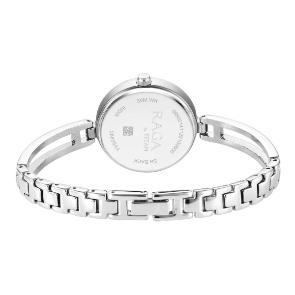 Titan Raga Viva Silver Dial Metal Strap Watch for Women - Image 5