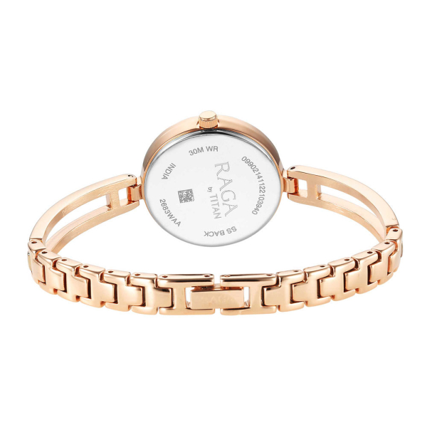 Titan Raga Viva White Dial Analog with Date Metal Strap watch for Women - Image 6