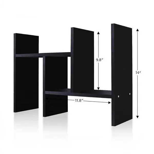 Adjustable Desktop Book Shelf, Home Office DIY Combination Storage Shelf Bookcase,Multifunctional Open Display Rack - Image 3