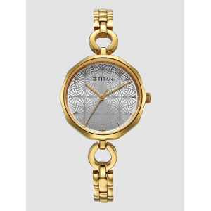 Titan Karishma Silver Dial Watch for Women 2702YM01