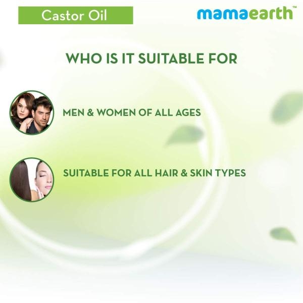 Mamaearth Castor Oil For Healthier Skin, Hair And Nails With 100% Pure And Natural Cold-Pressed Oil, 150Ml - Image 5