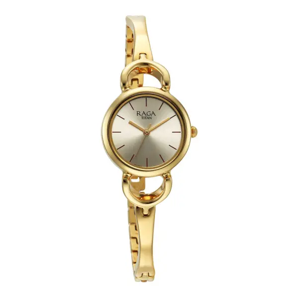 Titan Raga Champagne Dial Watch for Women - Image 3