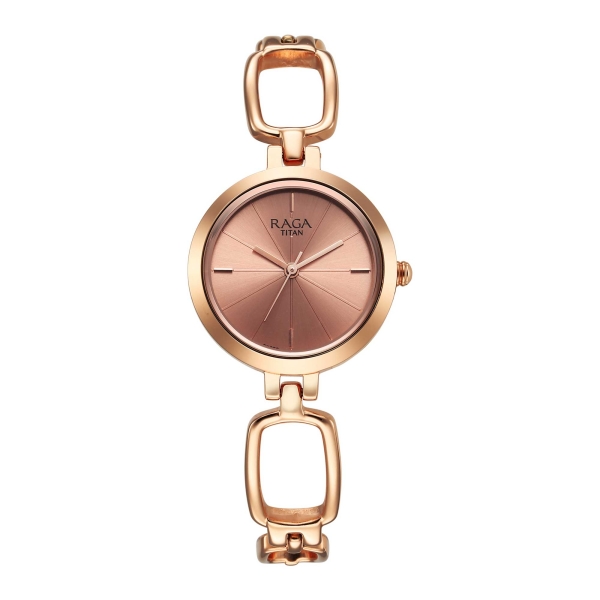 Titan Raga Rose Gold Dial Watch for Women - Image 2