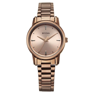 Titan Karishma Quartz Analog Beige Dial Brown Stainless Steel Strap Watch For Women(2760QM02)