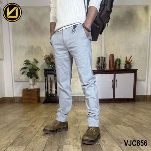 VIRJEANS (VJC856) Stretchable Cotton Straight Pant For Men- Blue