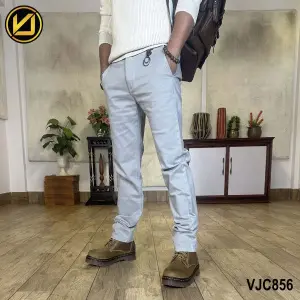 VIRJEANS (VJC856) Stretchable Cotton Straight Pant For Men- Blue