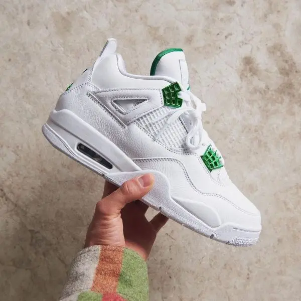 Jordan 4 Retro Metallic Green With Back Metallic Logo for Men - Fashion | Shoes for Men | Jordan for Men - Image 5